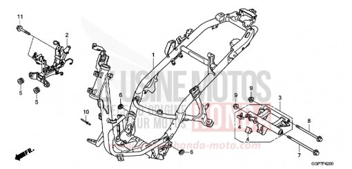CARROSSERIE DE CHASSIS (NSC50/MPD/WH) NSC50E de 2014